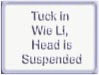 tuck in Wie Li, head suspended